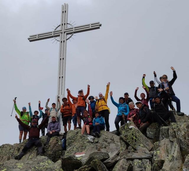 Am ersten Tag bestieg die Gruppe den Rietzer Grießkogel.