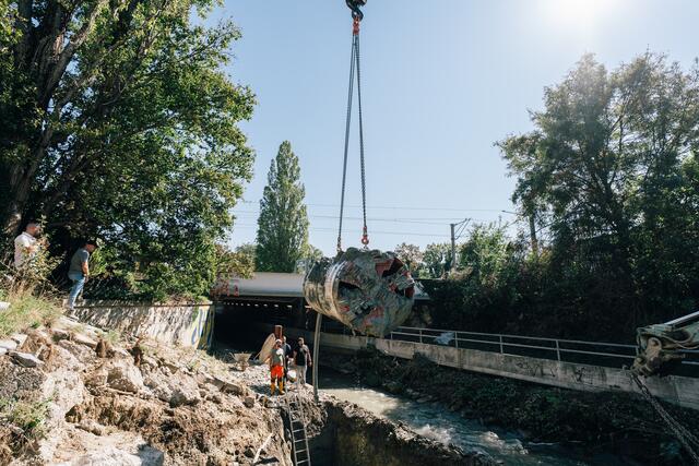 "Marlies" bei der Baustelle bei der Triester Straße.  | Foto: Wien Kanal/Ivan Bandic
