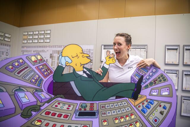 Die Simpsons unterstützen derzeit das AKW Zwentendorf. | Foto: EVN/Daniela Matejschek