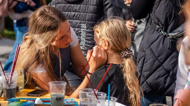 Beim Kinderschminken war die Freude groß. | Foto: TVB Tiroler Oberland / Erlebnisregion Kaunertal