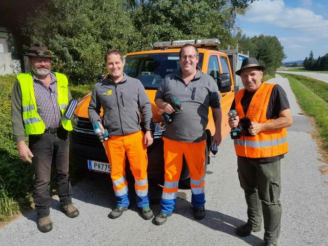 Jagdleiter Franz Mayer, Markus Braunsteiner, Roman Böhm und Schriftführer Karl Binder (v.l.). | Foto: Jagdgesellschaft Friedersbach