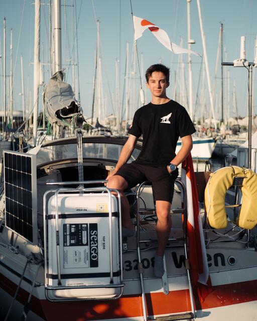 Am Mittwoch möchte Jakob Lang zu seiner Weltumsegelung aus den Niederlanden aufbrechen.  | Foto: Jakob Lang