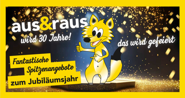 aus&amp;raus feiert sein 30-Jahre-Jubiläum. Wissenswertes und die Firmengeschichte des Tiroler Erfolgsunternehmens aus&amp;raus seit 1994.