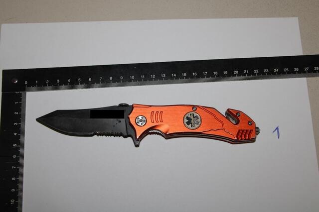 Das Klappmesser wurde von den Polizisten beschlagnahmt.  | Foto: LPD Wien