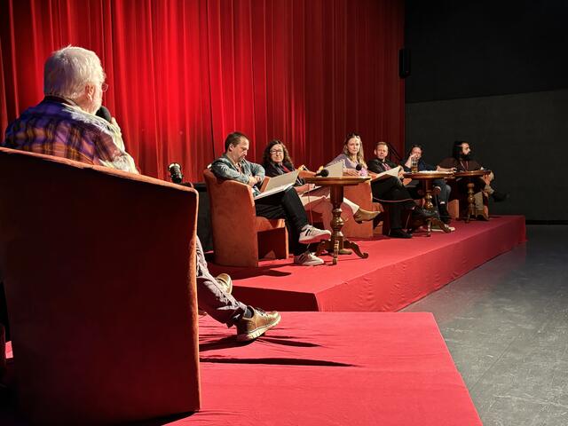 Nach jedem Filmblock bewertet eine Jury die Filme. Das Publikum kann Fragen stellen.  | Foto: Silvia Viessmann