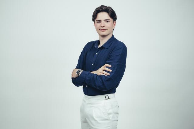 Der Trauner Lorenz Horvath tritt für die Neos bei der Nationalratswahl 2024 an. | Foto: Neos