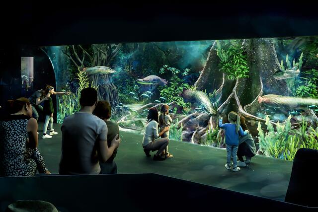 Visualisierung des geplanten Amazonas-Beckens im neuen "Artenschutz-Aquarium Schönbrunn". | Foto: Tiergarten Schönbrunn