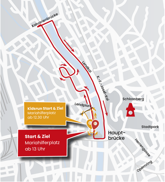 Die Strecke für den Silvesterlauf 2024.