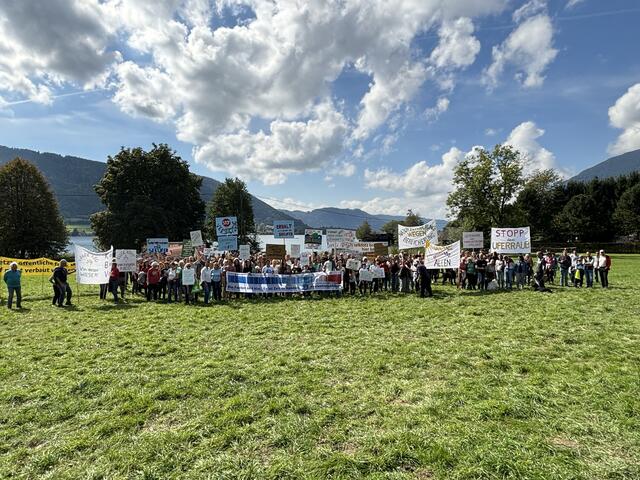 Gegen die Verbauung der Seewiese protestierten die Initiatoren Walter Polesnik und Gerhard Godescha und 250 Bürgerinnen und Bürger. | Foto: MeinBezirk