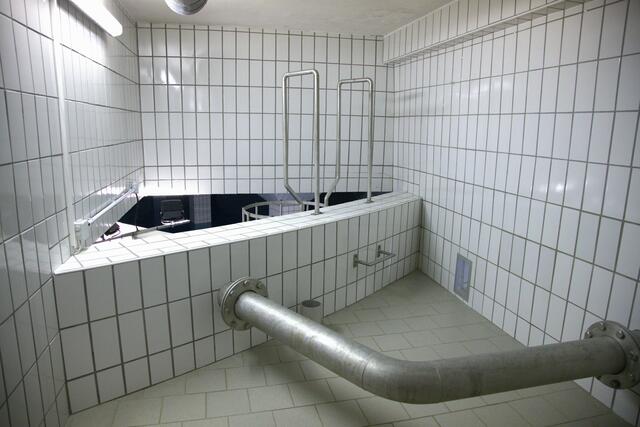 Ein Blick ins Innere des Hochbehälters, der 5000 Kubikmeter Wasser fasst.
 | Foto: Magistrat Steyr I Presse