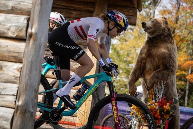 In Lake Placid war's bärig! Laura Stigger gewann am Sonntag das Weltcup-Cross-Country-Rennen. | Foto: Michal Cerveny