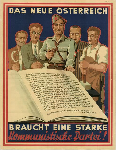 Wahlwerbung der KPÖ zur Nationalratswahl 1945. | Foto:  Köpf, ? / ÖNB-Bildarchiv / picturedesk.com