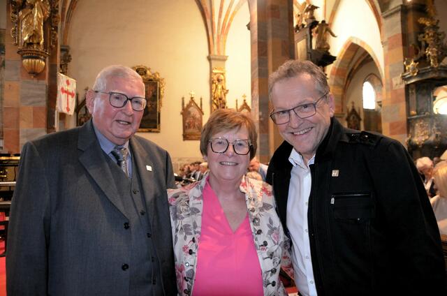 Musikwochen-Vorstandsmitglieder Heinz Göckler, Brigitte Ortner und Obmann Sepp Pleikner