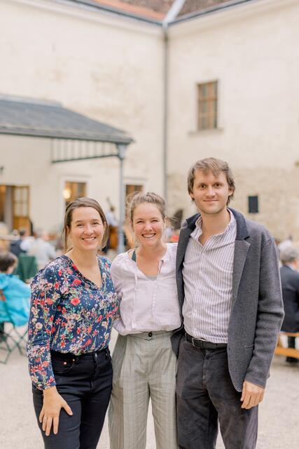 Die Veranstalterinnen und Veranstalter: Sabrina Reheis-Rainer, Magdalena Pramhaas und Manuel Egger (von links nach rechts) | Foto: Theresa Pewal