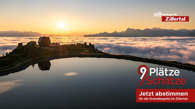 Die Granatkapelle am Penken im Zillertal ist für die Vorrunde von 9 Plätze, 9 Schätze nominiert.  | Foto: Zillertal Tourismus/Thomas Pfister