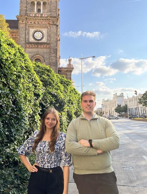 Hier zu sehen: Jeremias Muik, Bezirksobmann Junge ÖVP Josefstadt und Anna Vorderwinkler, stv. Bezirksobfrau JVP Josefstadt.  | Foto: JVP Josefstadt