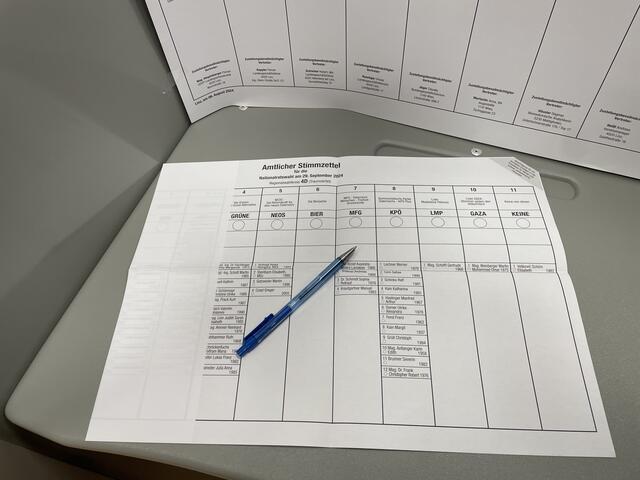 Die Bürger konnten zwischen elf Parteien wählen. | Foto: Staudinger