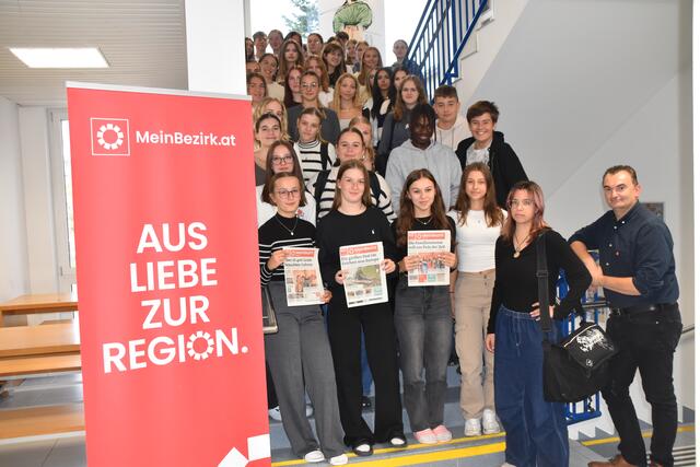MeinBezirk Oberwart-Redakteur Michael Strini besuchte mit einem Workshop die dritten Klassen der HLP Oberwart. | Foto: MeinBezirk Oberwart