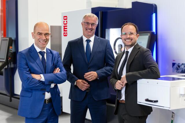 Die Geschäftsführung der EMCO GmbH (von links nach rechts): Dr. Markus Nolte, CEO – Mag. (FH) Alexander Steinacher, CFO - Jörg Weinkogl, CSO | Foto: EMCO