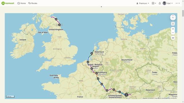 Das ist der Routenplan – und er spricht für sich. | Foto: privat