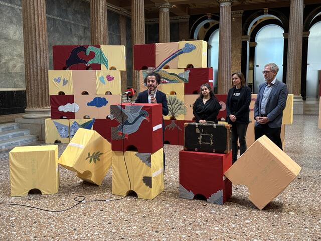 Aus 48 Puzzlestücken entstand über Monate Hinweg ein Symbol des gesellschaftlichen Zusammenhalts. | Foto: Andreas Pölzl / MeinBezirk