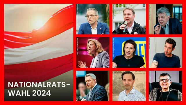 Bei der Nationalratswahl werden die 183 Abgeordneten der nächsten Legislaturperiode gewählt. Bundesweit traten neun Parteien zur Wahl an – auf einzelnen Landeslisten fanden sich drei weitere Parteien. | Foto: RMA Grafik