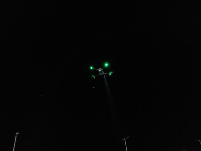 Auch die Feuerwehrdrohne kam zum Einsatz.