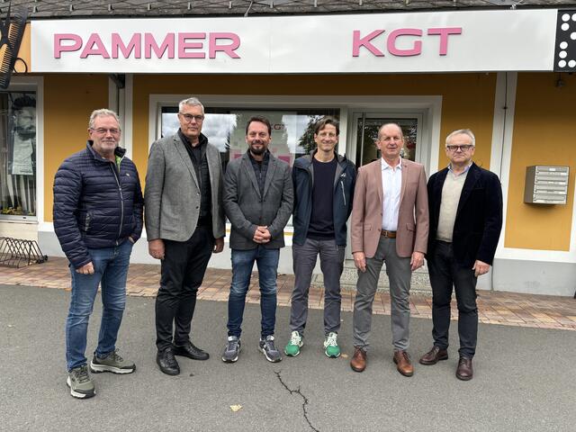 Partnerschaft von KGT und Pammer: Josef Pammer, Josef Dietl, Mario Brünner, Christian Sammer, Manfred Kahr, Franz Reisenhofer (v.l.). | Foto: Elisabeth Kloiber