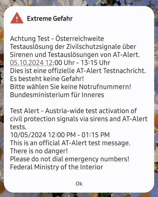 Am Samstag, den 5. Oktober 2024, ertönte neben der jährlichen Sirenenprobe - auf allen Handys, die sich im Land Salzburg im Netz befanden, der Testalarm des neuen AT-Alert-Systems. | Foto: Carmen Kurcz