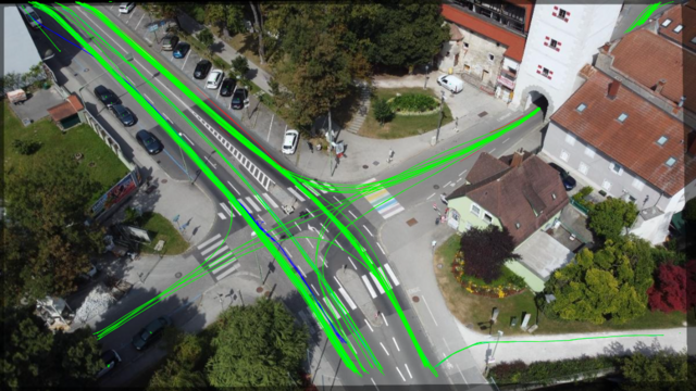 Mittels Drohnen und Computerprogramm werden die Mobilitätsströme der einzelnen Verkehrsteilnehmer in Wels analysiert und für ein Verkehrskonzept 2040 ausgewertet. | Foto: Stadt Wels