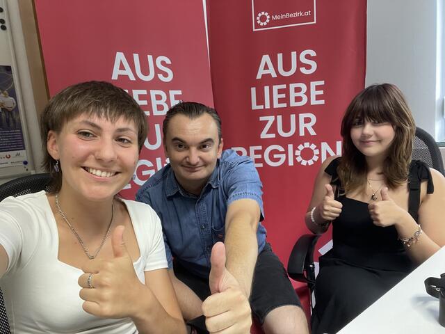 Gute Laune im Praktikum: Anika Paul, Michael Strini und Kata Mórocz | Foto: MeinBezirk