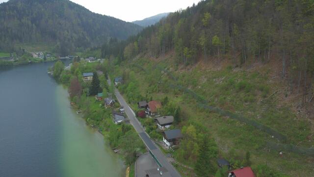 Der Wald schützt die Häuser am Lunzer See.