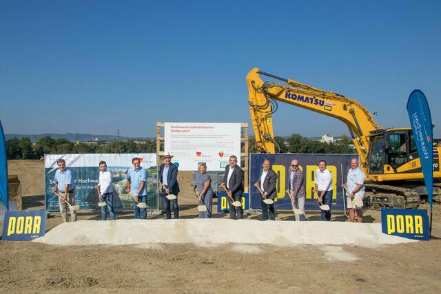 Im September fand der Spatenstich für das Rückhaltebecken bei Walbersdorf statt. | Foto: LMS Burgenland