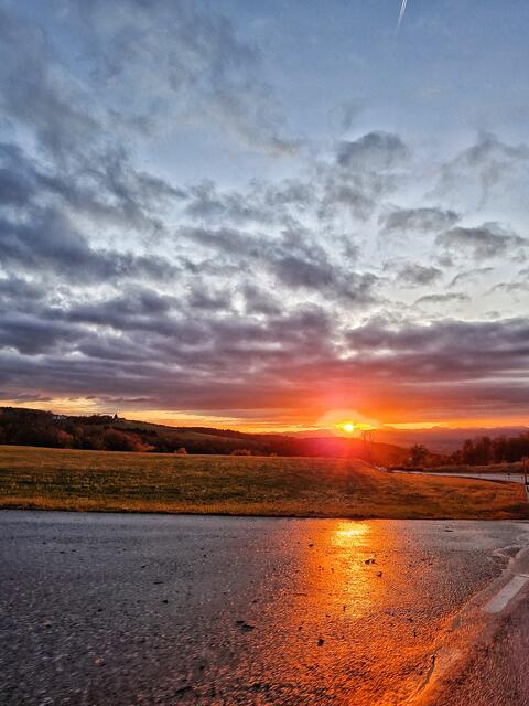 Morgenstimmung entlang der Bundesstraße b36 Richtung Ybbs, nahe Persenbeug | Foto: Christian Hahn