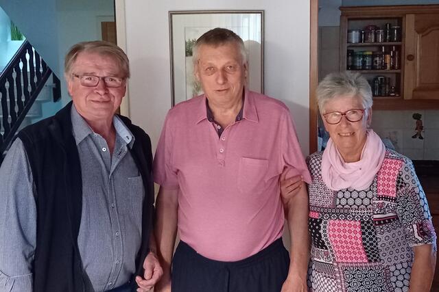 Johann Tröscher feierte mit Otto Rosenbusch und Luise Hafenscher. | Foto: Otto Rosenbusch