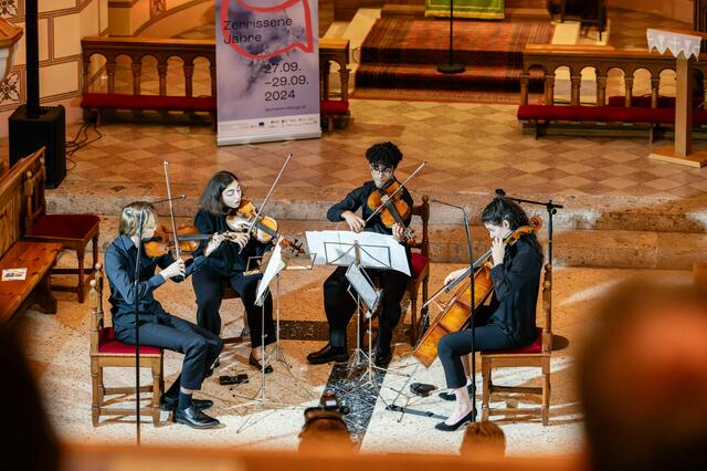Die Dachstein-Dialoge, die zum ersten Mal stattfanden, widmeten sich dem Thema Toleranz. Die Kombination aus heimischen und internationalen Denkerinnen und Denkern sowie Kunstschaffenden (im Bild das Laços Quartet) soll den Austausch und das Miteinander fördern. | Foto: Martin Huber