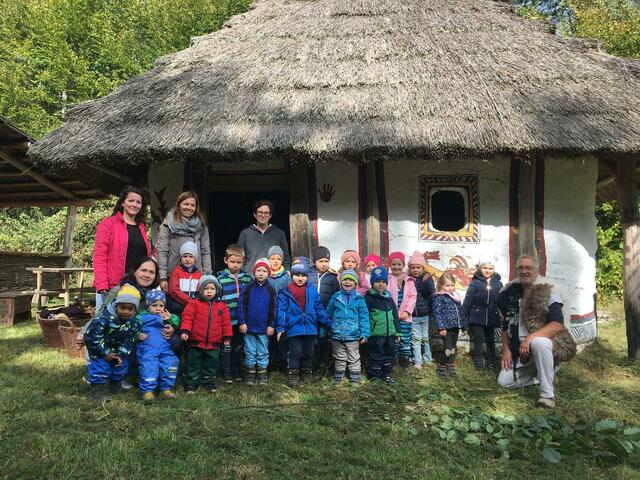 Die Kleinsten aus Unterrabnitz hatten sichtlich Spaß im Frühmittelalterdorf. | Foto: Kinderkrippe/Kindergarten Unterrabnitz