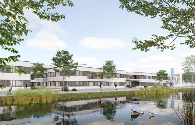 Die geplante Außenansicht entspricht auch der Realität. | Foto: Stadtgemeinde Hollabrunn