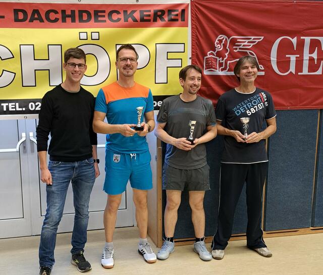 Sieger im Hobby Bewerb von Links; GMR. David Brandl, Markus Matz, Sieger Bernhard Grandl,Martin Stiefvater 