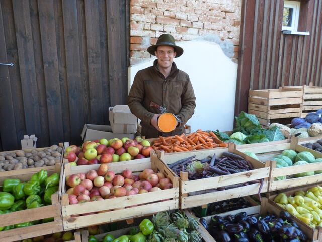 Martin Pölzer brachte das frischeste Gemüse und jede Menge gute Laune aus St. Andrä am Zicksee mit!