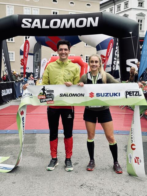 Thomas Jöbstl und Isabell Speer, Sieger des Trail Amadeus. | Foto: G-Sport/Salzburg Trailrunning Festival
