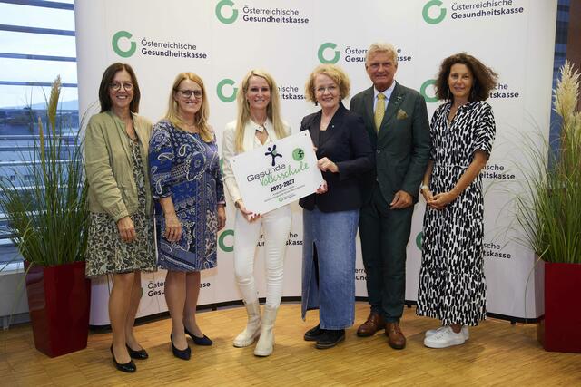 die Volksschule Wimpassing wurde ausgezeichnet. | Foto: Ben Leitner/ÖGK