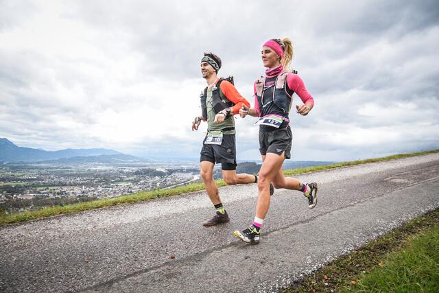 Bergab Richtung Stadt und Ziel auf den Wegen des Gaisbergs. | Foto: G-Sport/Salzburg Trailrunning Festival