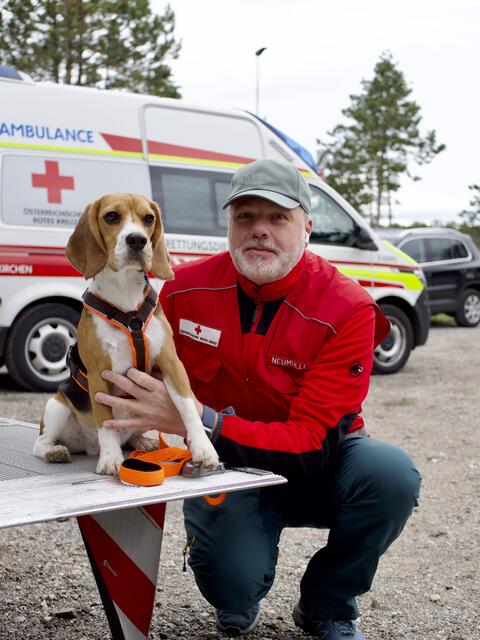 Markus Neumüller mit Hund Sam beim Lauf. | Foto: Santrucek