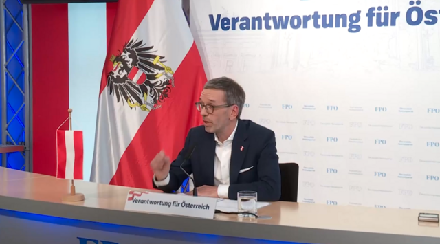 FPÖ-Chef Herbert Kickl monierte am Montag die fehlende Koalitionsbereitschaft der anderen Parteien mit den Freiheitlichen. | Foto: Screenshot