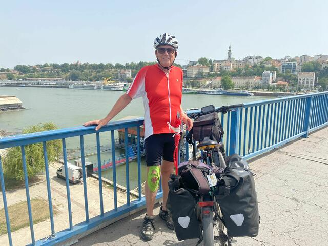 Zwischenstopp in Belgrad: Auf seiner Fahrt absolvierte Johann Günther in 9 Tagen 1,150 Kilometer.