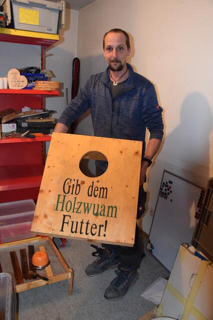 Finks Kinderspiel, welches an "Cornhole" angelehnt ist. | Foto: Sarah Treiber