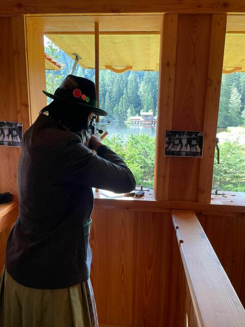 Die Zielscheiben befinden sich 120 Meter entfernt. | Foto: Preberschützen