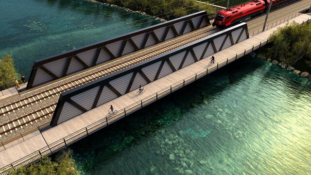 So soll die neue Lieserbrücke aussehen. | Foto: ÖBB/Poltnigg und Klammer ZT 