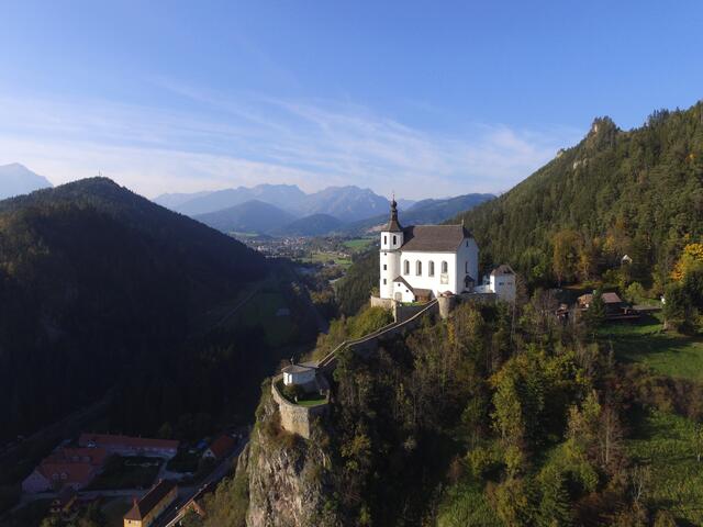 Die Wallfahrtskirche Maria Freienstein wird gerne als „spirituelles Tor der Eisenstraße“ bezeichnet. | Foto: Freisinger